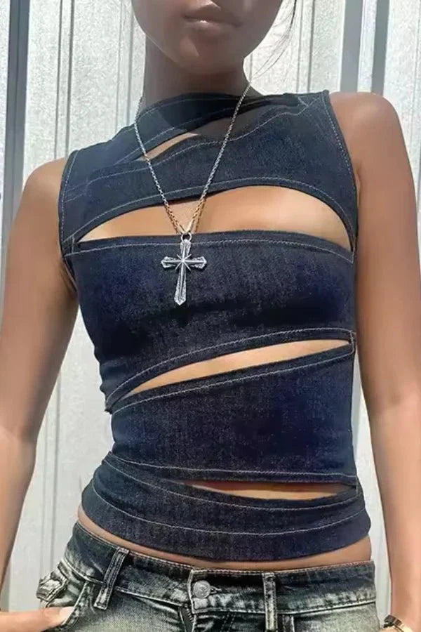 Women’s Trendy  Top with Cut Out Panels