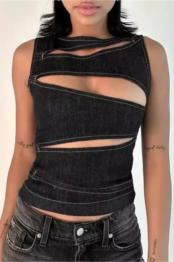 Women’s Trendy  Top with Cut Out Panels