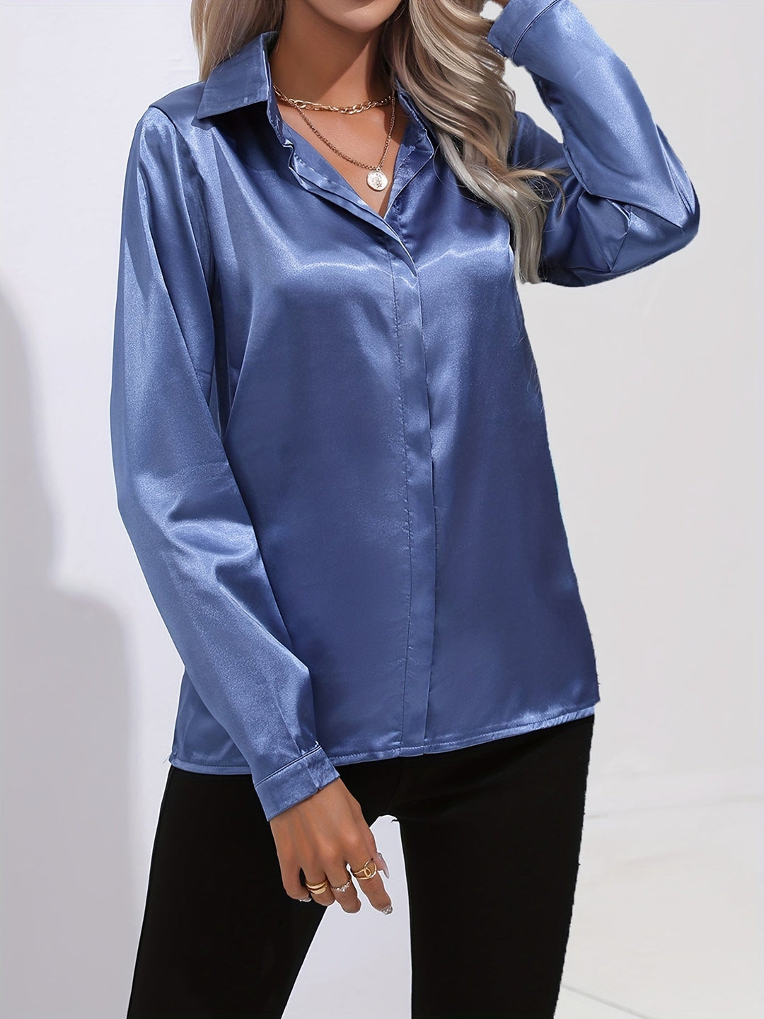 Women’s Summer Elegant Blouse with Button Front