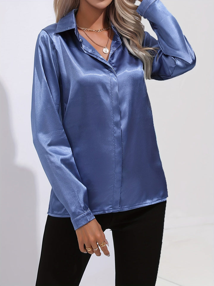 Women’s Summer Elegant Blouse with Button Front