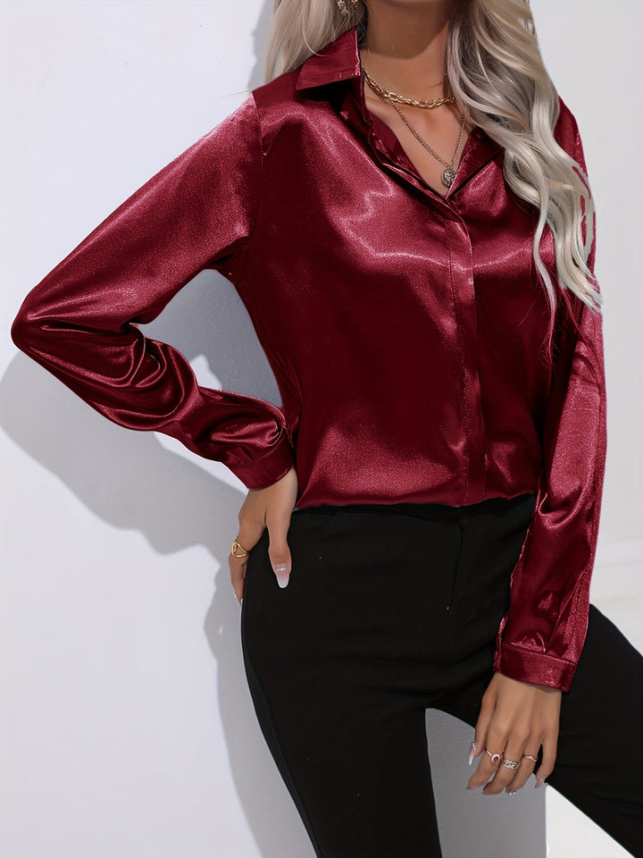 Women’s Summer Elegant Blouse with Button Front