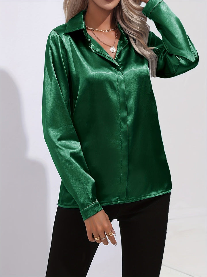 Women’s Summer Elegant Blouse with Button Front