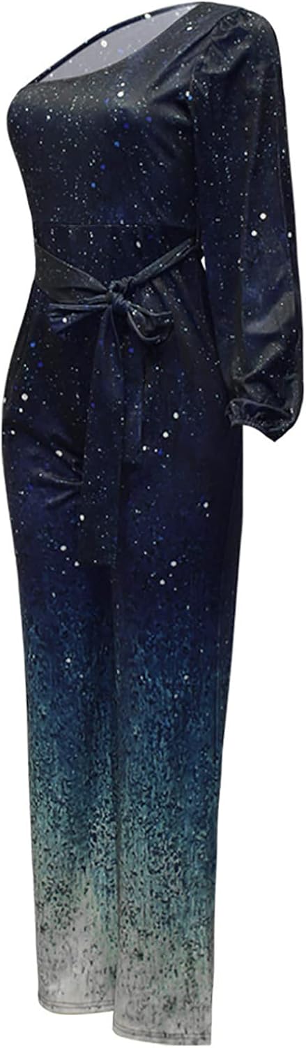 Women’s Glamorous Jumpsuit with One-Shoulder Strap