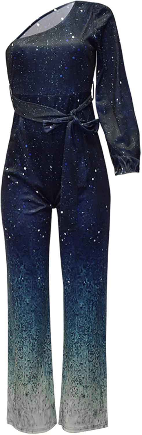 Women’s Glamorous Jumpsuit with One-Shoulder Strap