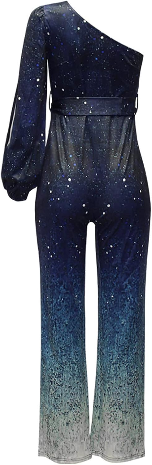 Women’s Glamorous Jumpsuit with One-Shoulder Strap