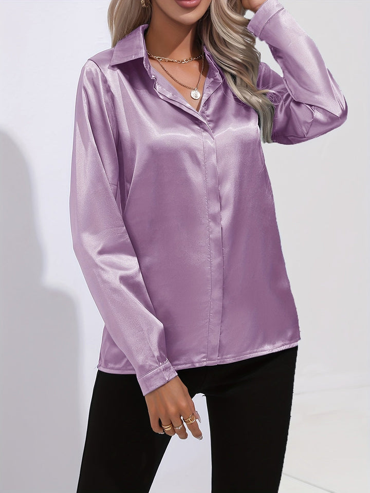 Women’s Summer Elegant Blouse with Button Front