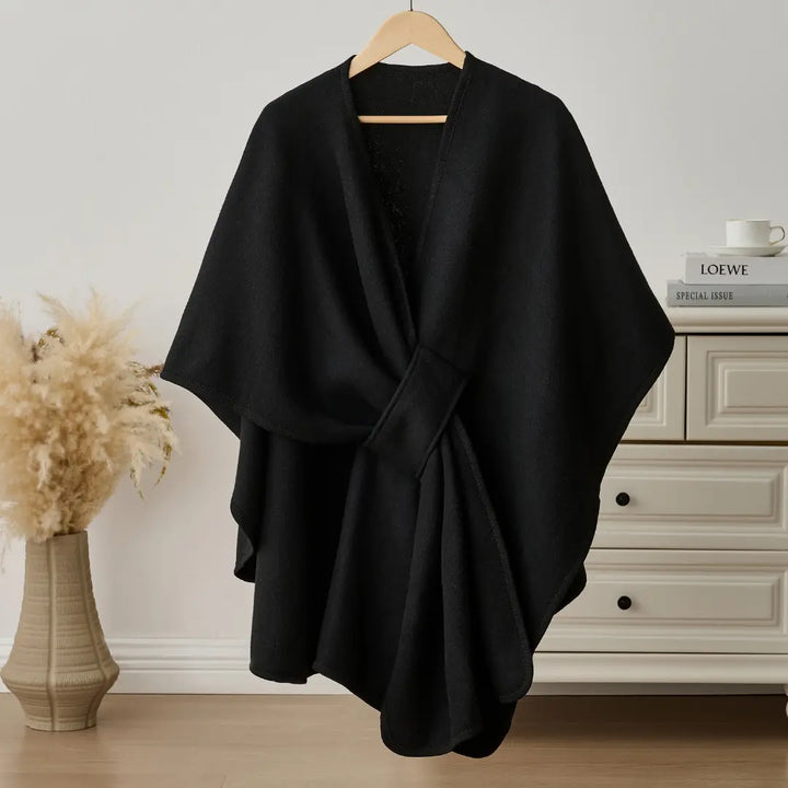 Cozy Fleece Drape Shawl for Women