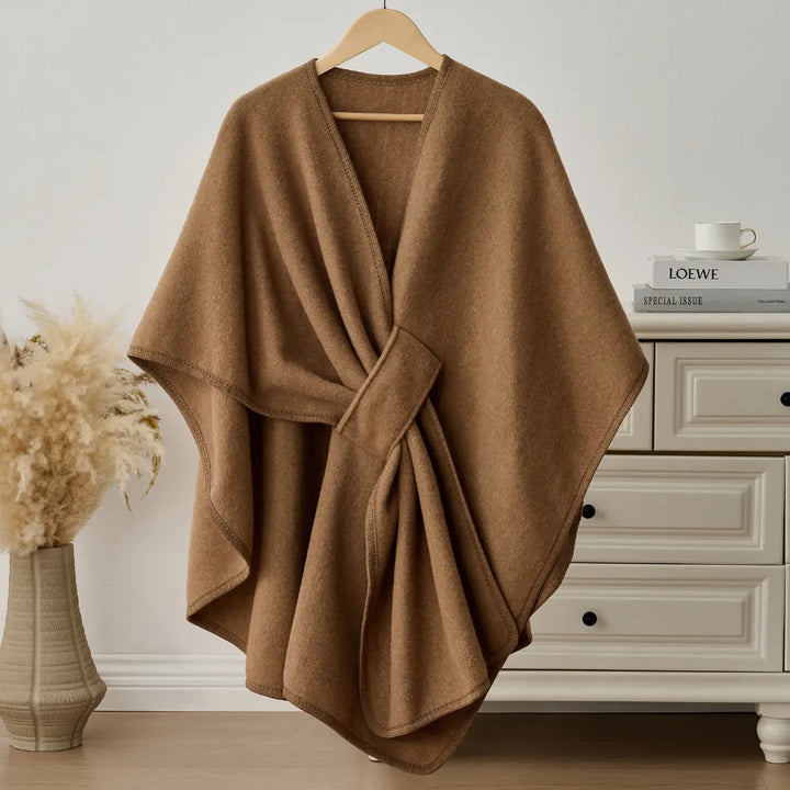 Cozy Fleece Drape Shawl for Women