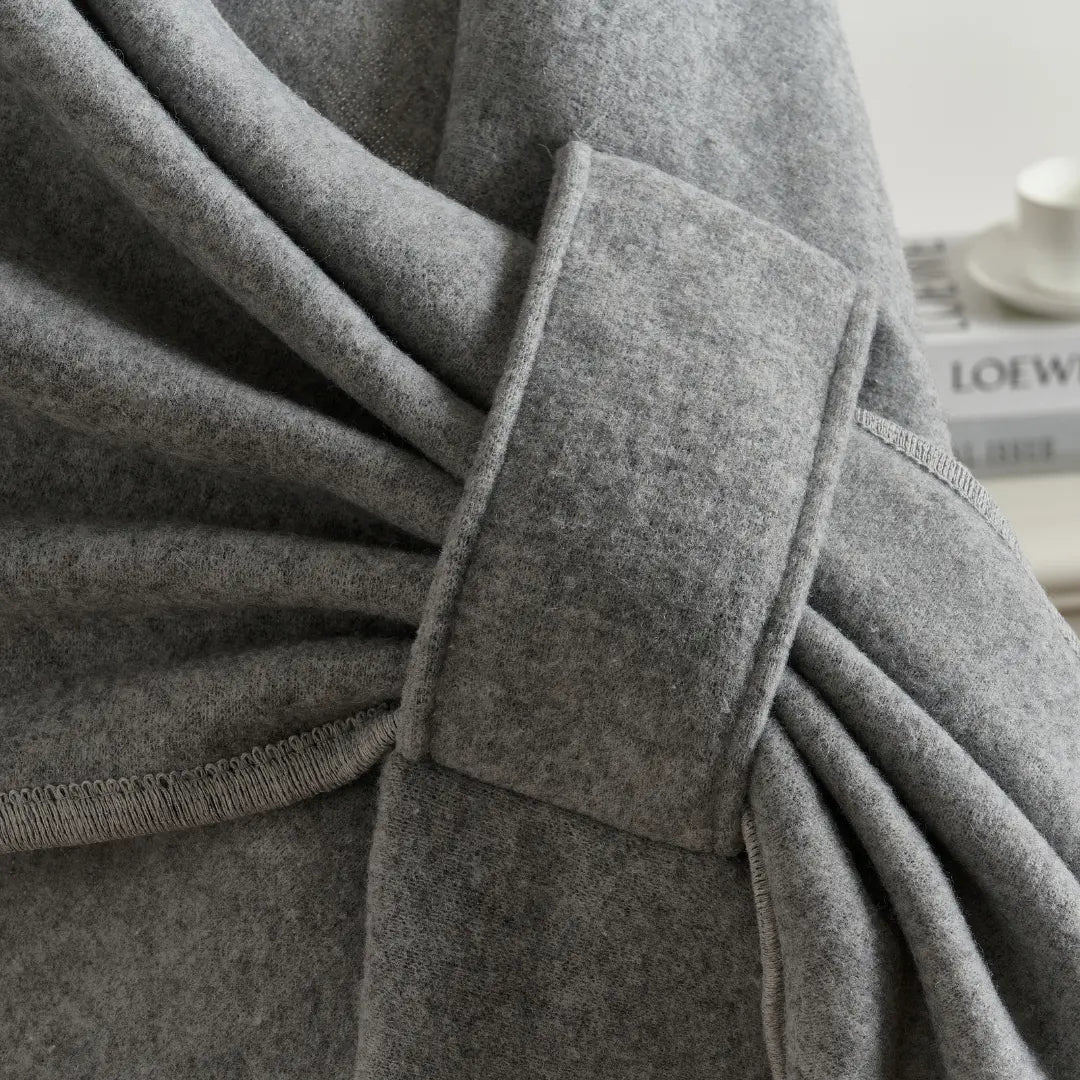 Cozy Fleece Drape Shawl for Women