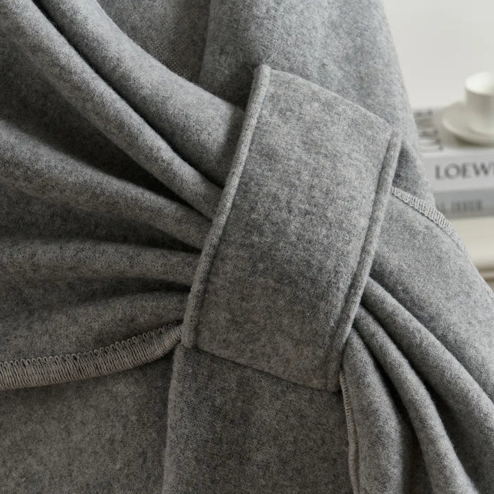 Cozy Fleece Drape Shawl for Women