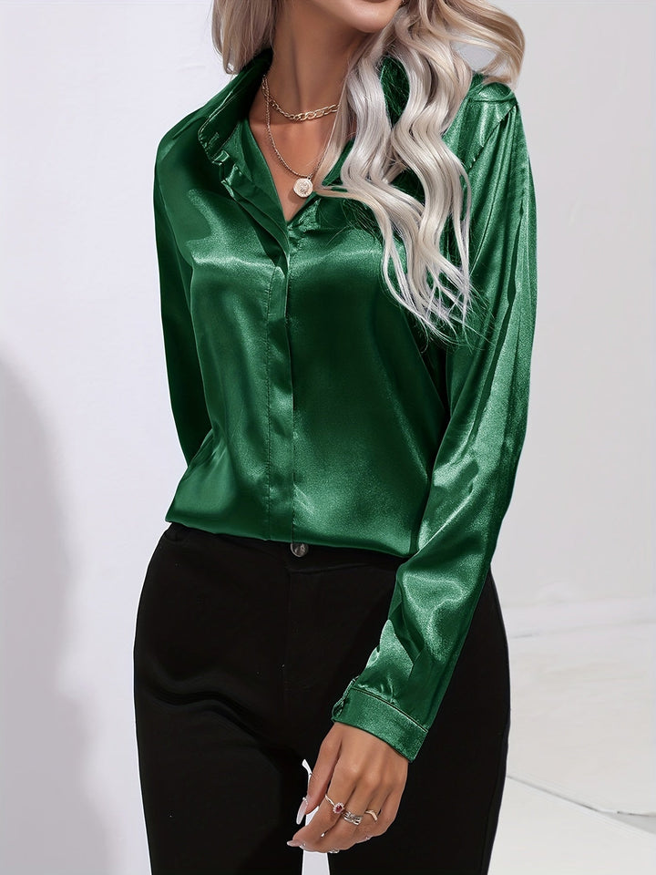 Women’s Summer Elegant Blouse with Button Front