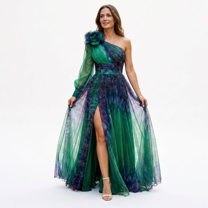 Trendy One Shoulder Maxi Dress for Women