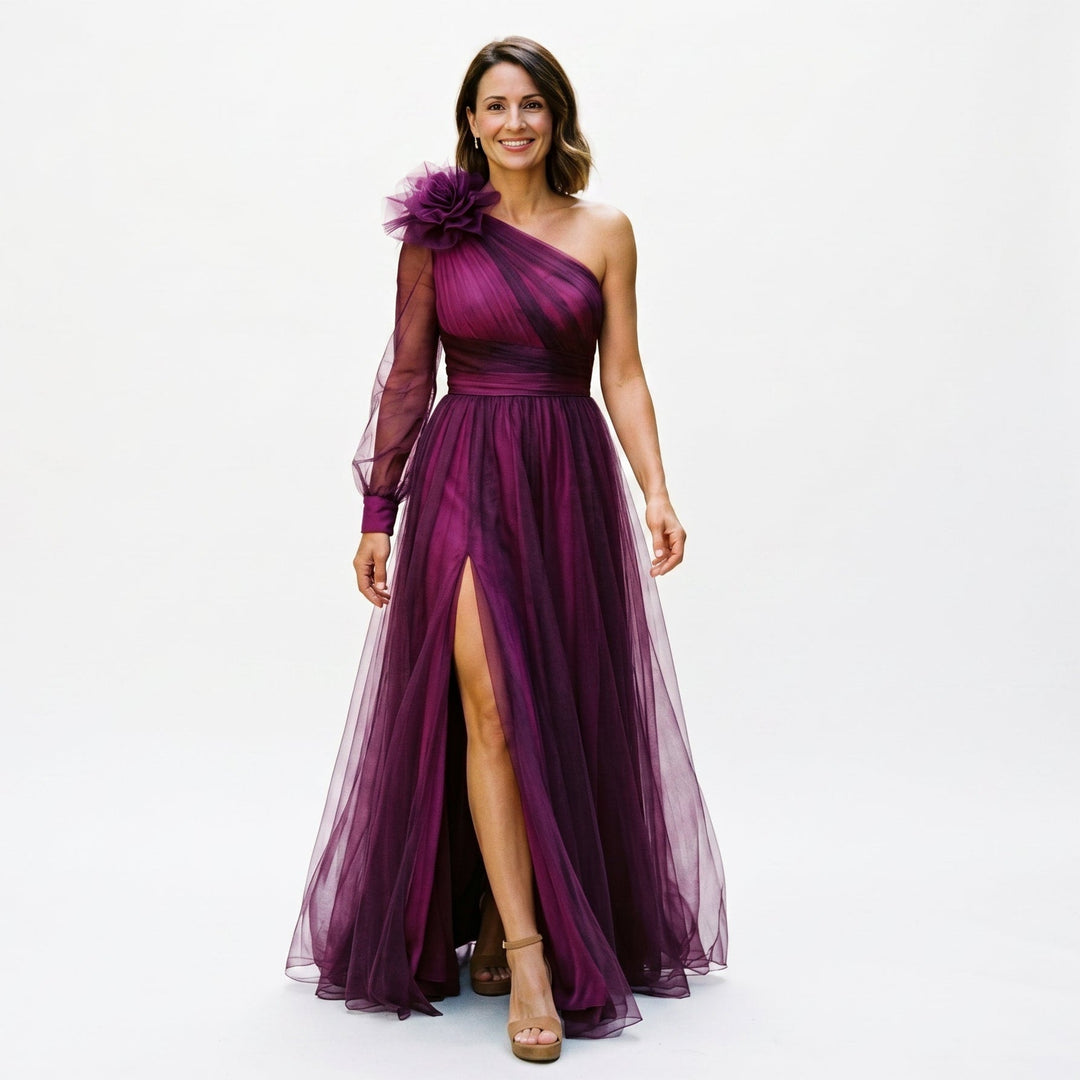 Trendy One Shoulder Maxi Dress for Women