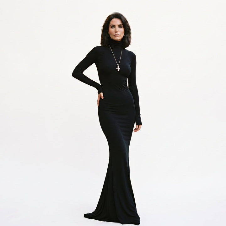 Elegant Long Sleeve Maxi Dress for Events