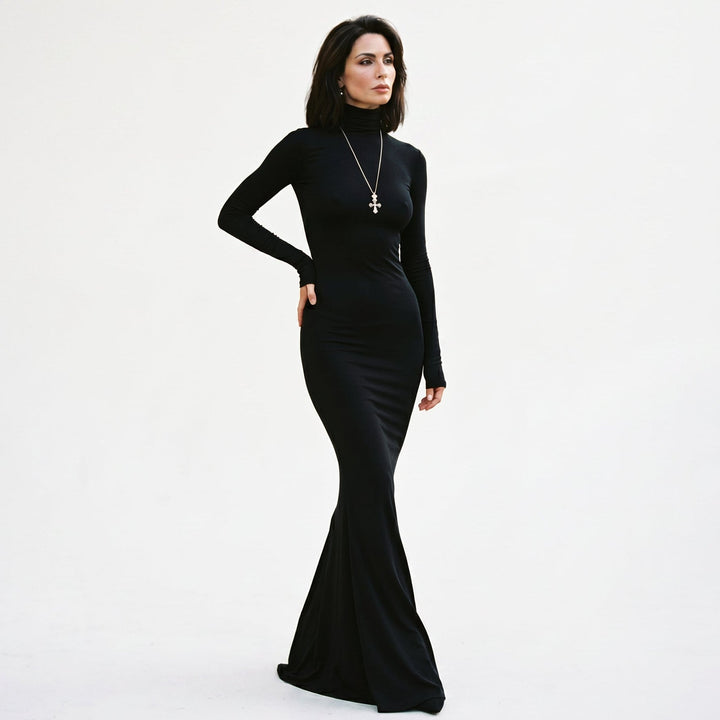 Elegant Long Sleeve Maxi Dress for Events