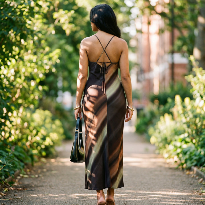 Damaris - Elegant Maxi Dress for Women with Color Gradient