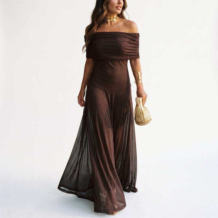 Eudora - Ethereal Off Shoulder Maxi Dress for Women