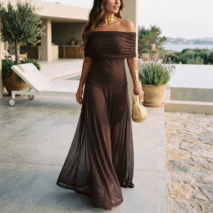 Eudora - Ethereal Off Shoulder Maxi Dress for Women