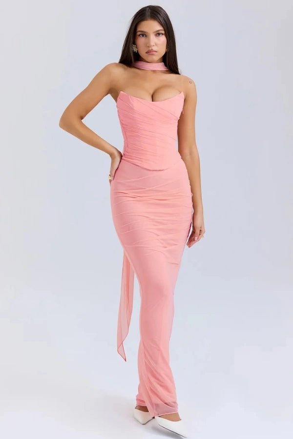 Elegant Black Corset Top Dress for Special Occasions