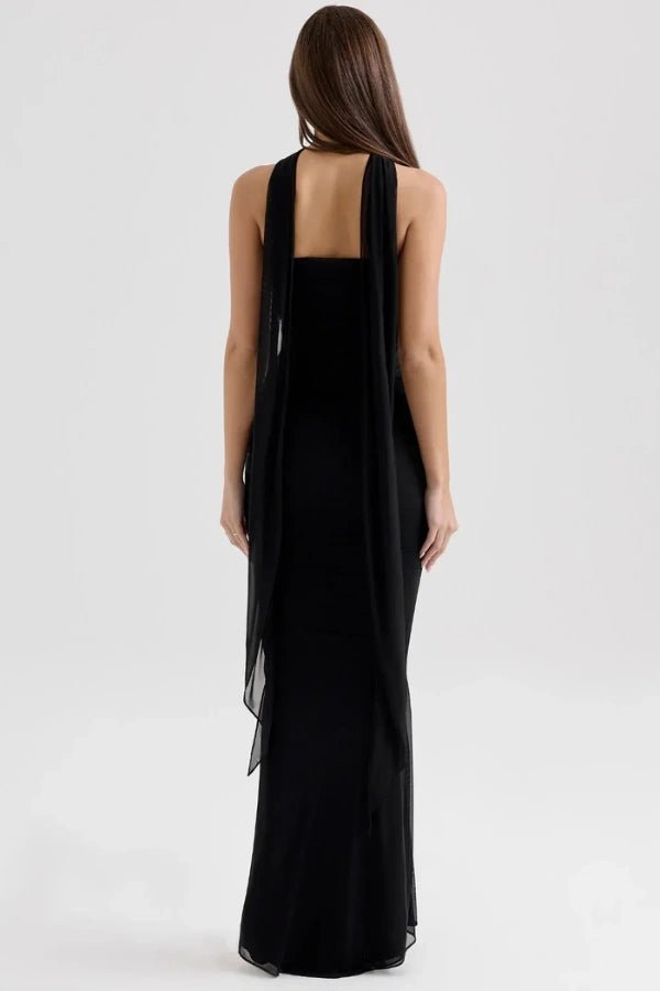 Elegant Black Corset Top Dress for Special Occasions