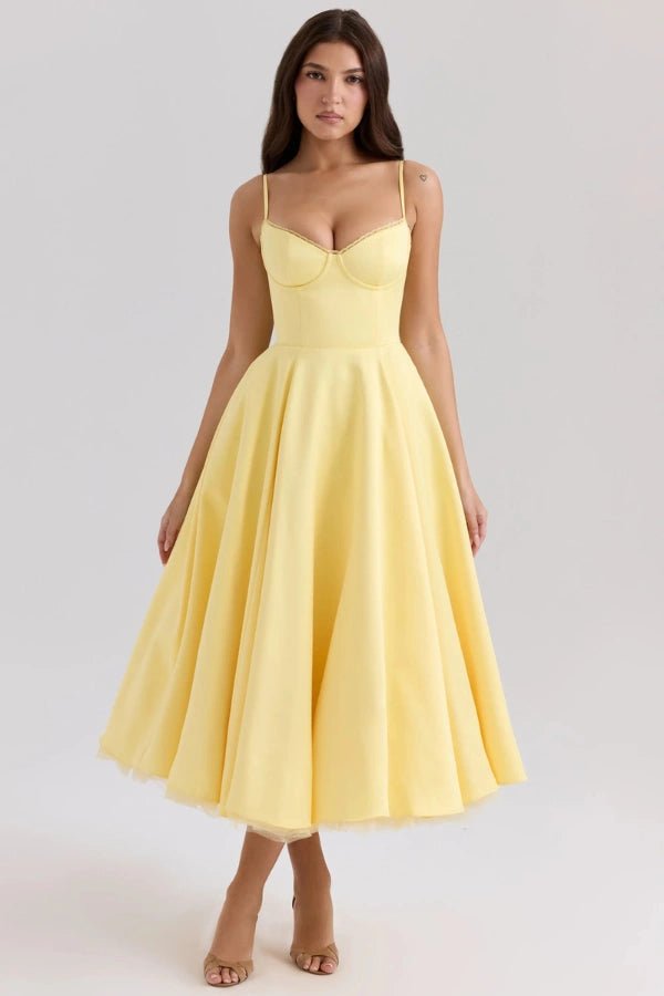 Elegant Satin Midi Dress for Women in Blush Pink
