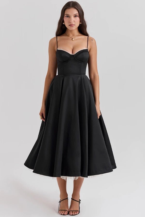 Elegant Satin Midi Dress for Women in Blush Pink
