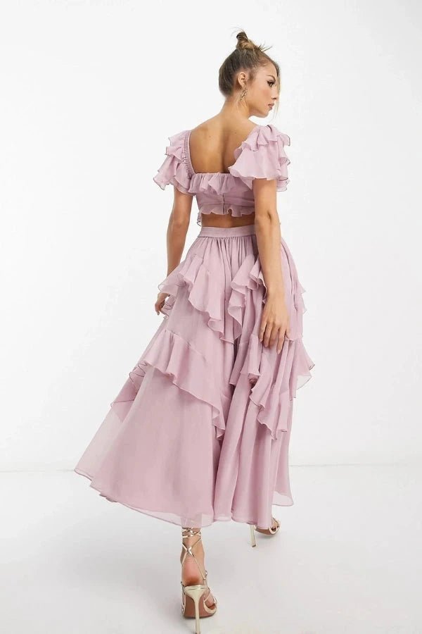 Elegant Two Piece Skirt Set for Special Occasions