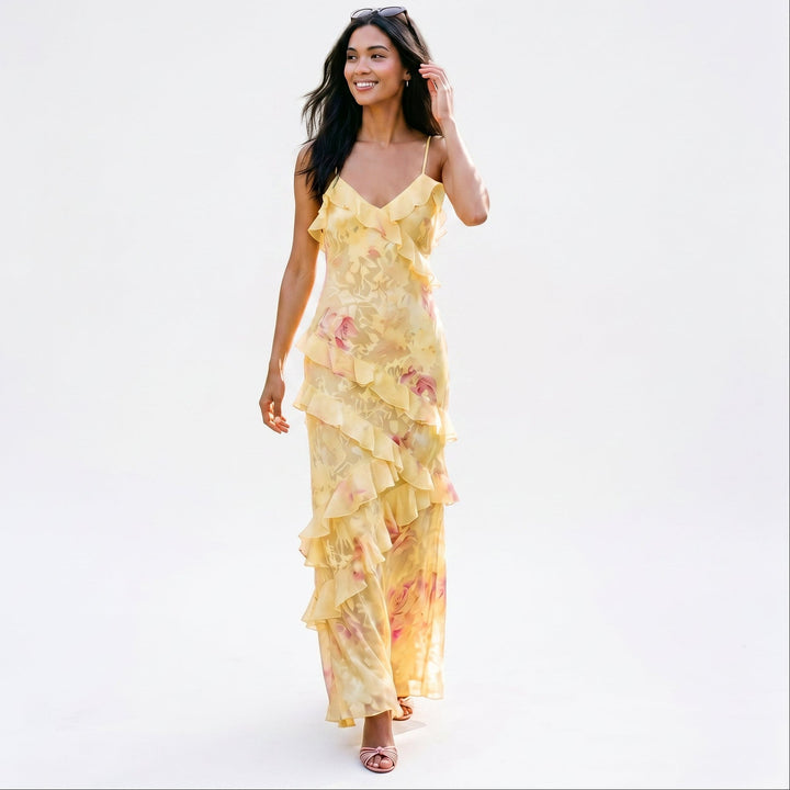 Argentina - Elegant Floral Summer Maxi Dress for Weddings