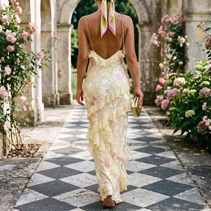 Argentina - Elegant Floral Summer Maxi Dress for Weddings