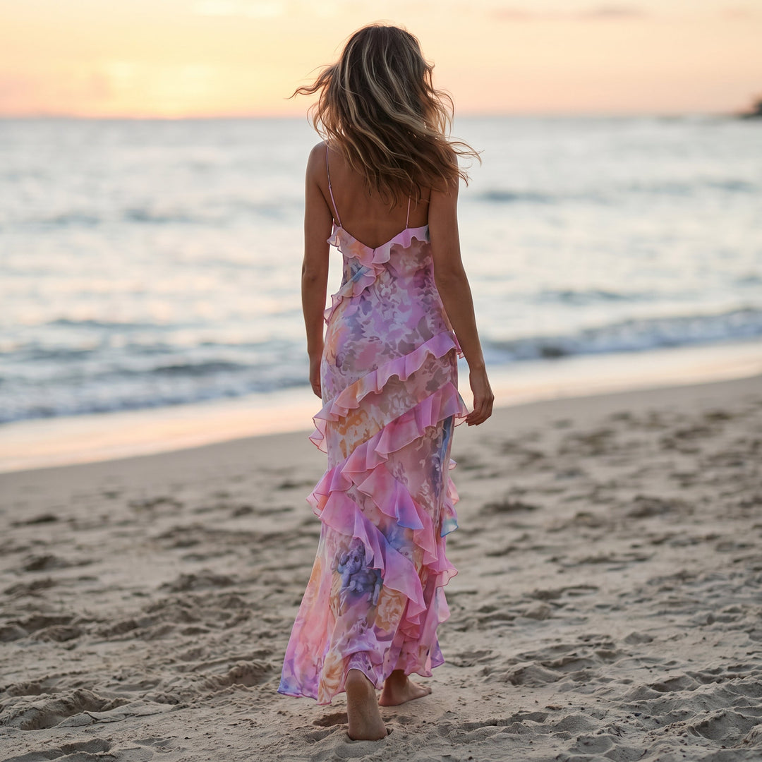Argentina - Elegant Floral Summer Maxi Dress for Weddings