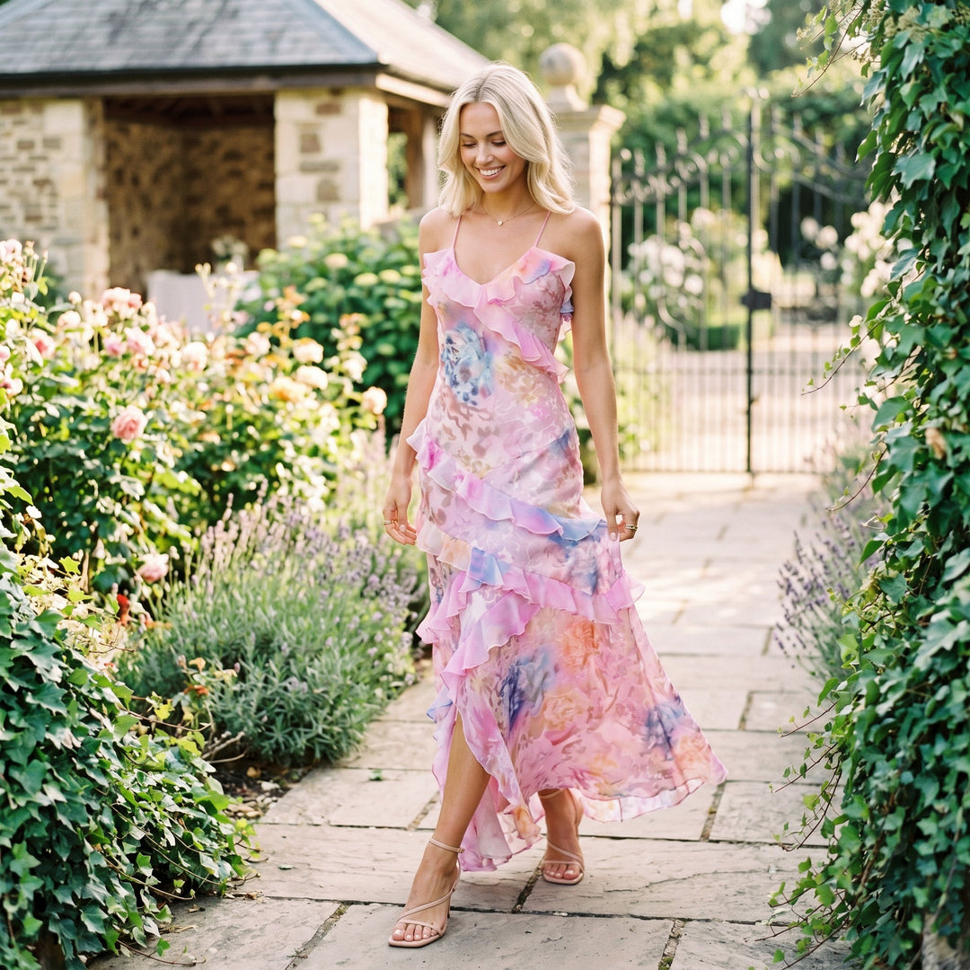 Argentina - Elegant Floral Summer Maxi Dress for Weddings