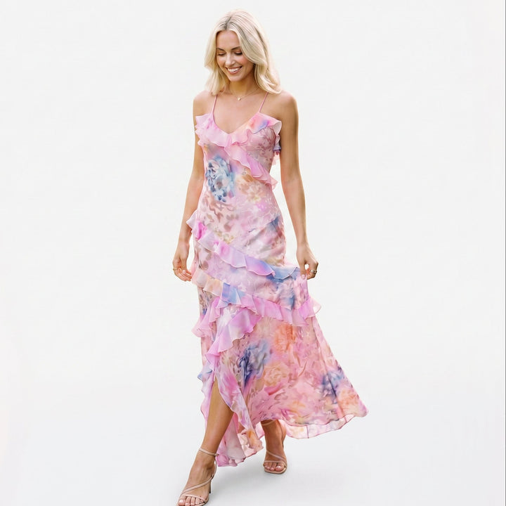 Argentina - Elegant Floral Summer Maxi Dress for Weddings