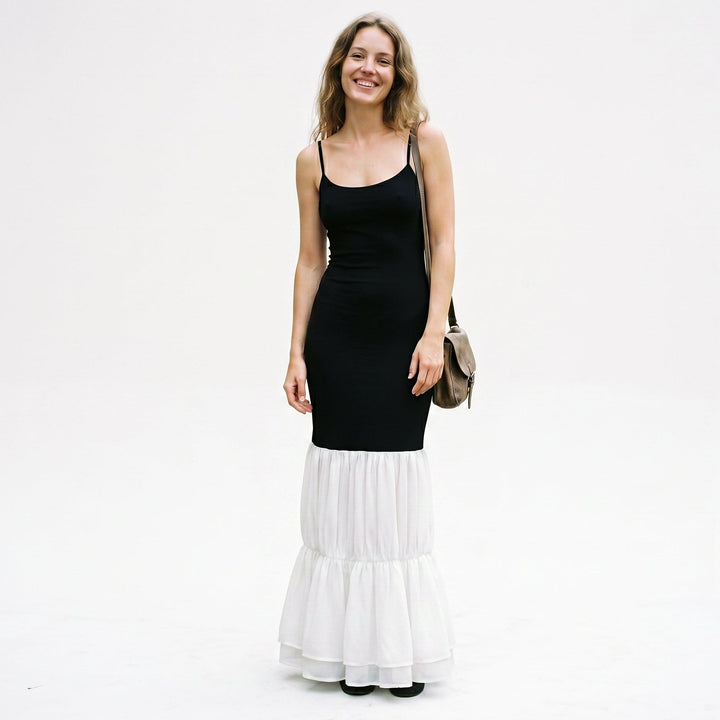 Amelia - Elegant Maxi Dress for Women with Contrast Skirt