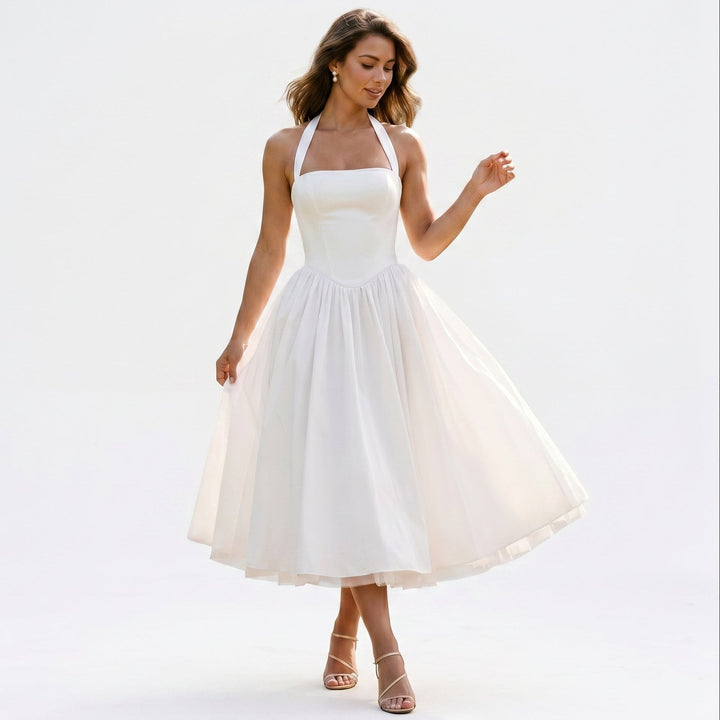 Galatea - Elegant Wedding Guest Midi Dress
