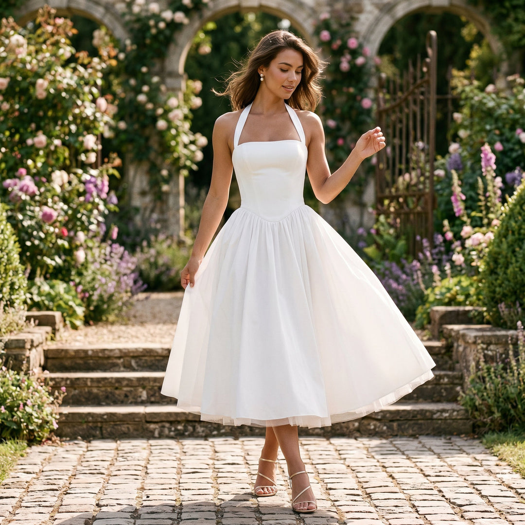 Galatea - Elegant Wedding Guest Midi Dress