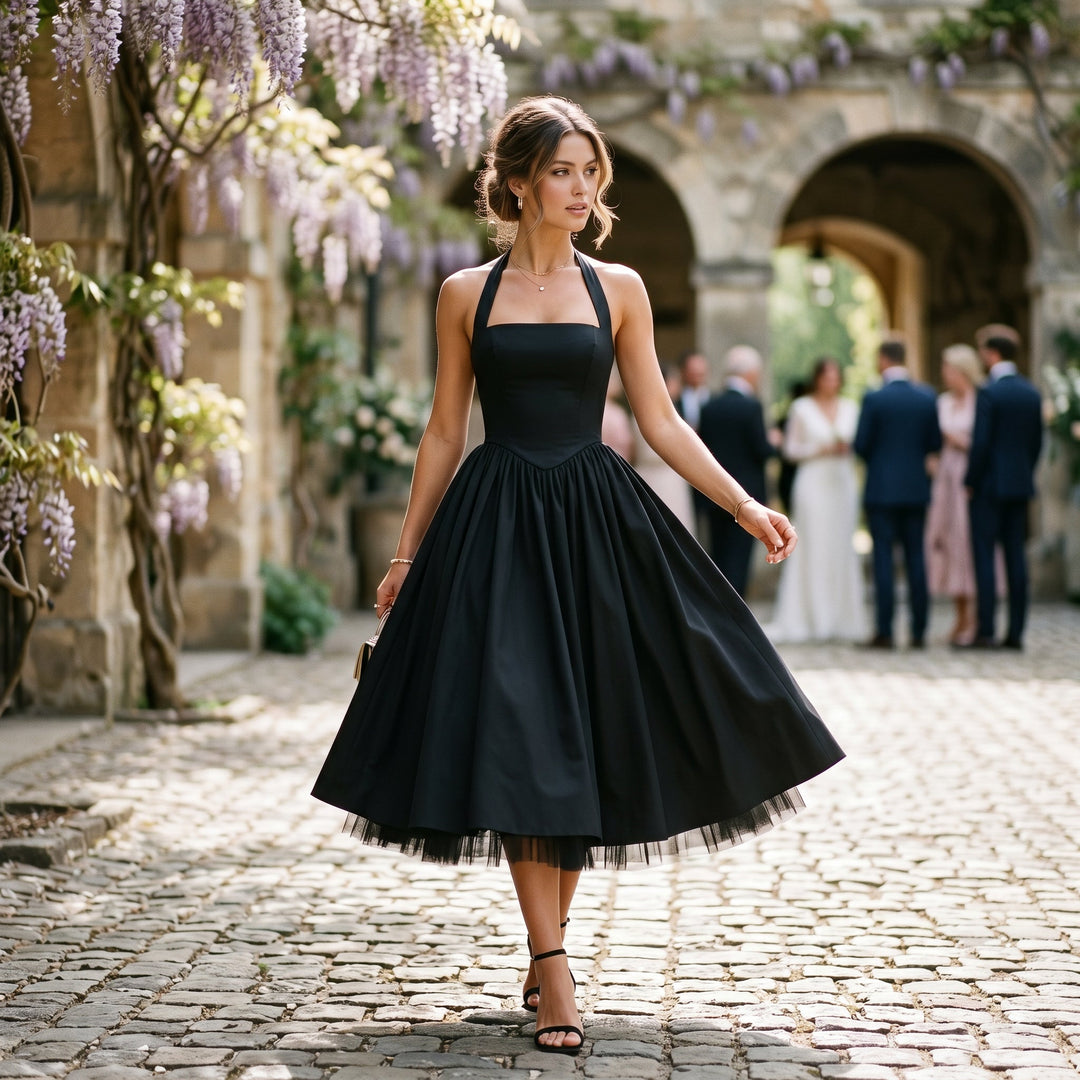 Galatea - Elegant Wedding Guest Midi Dress