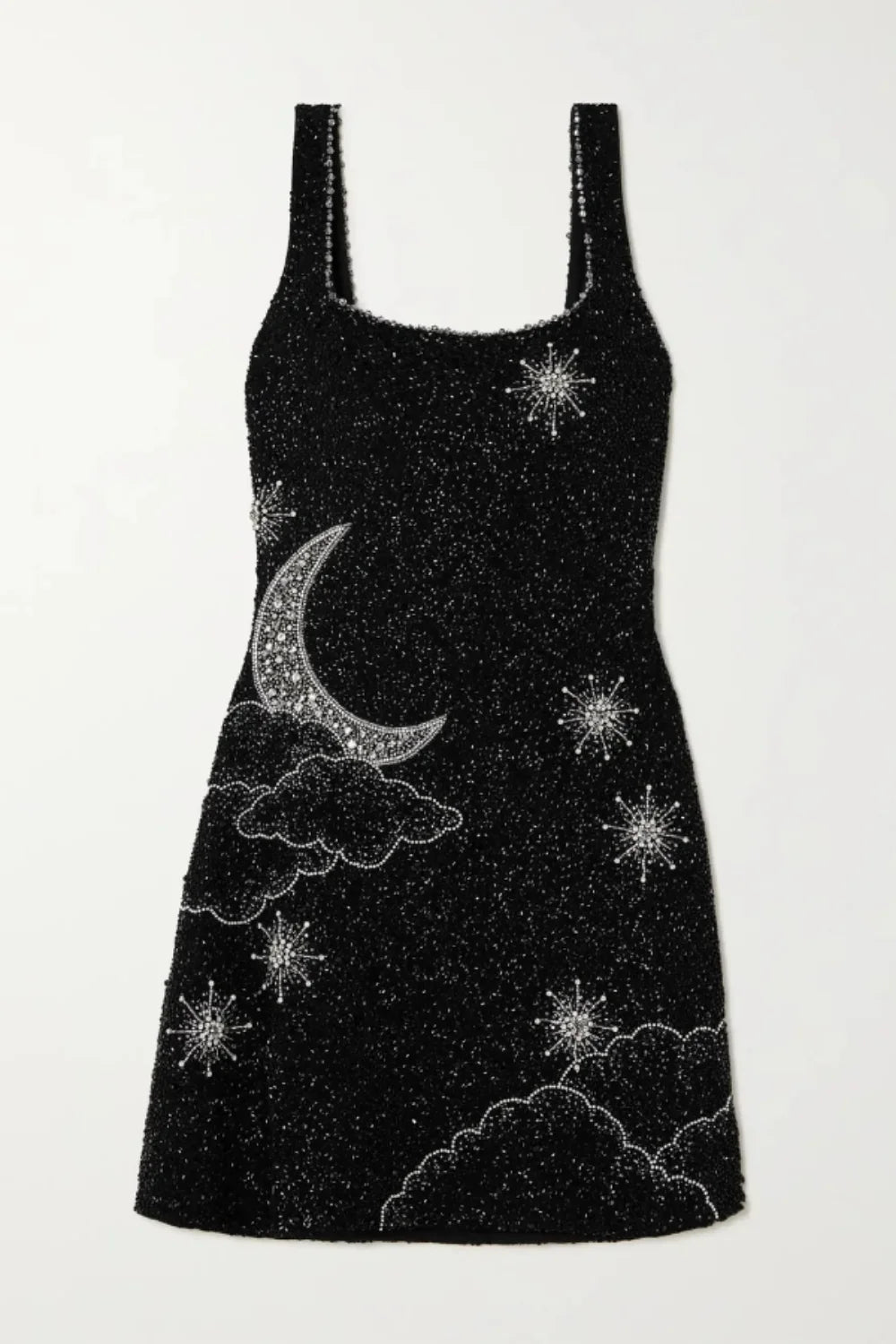 Elegant Black Beaded Mini Dress for Weddings