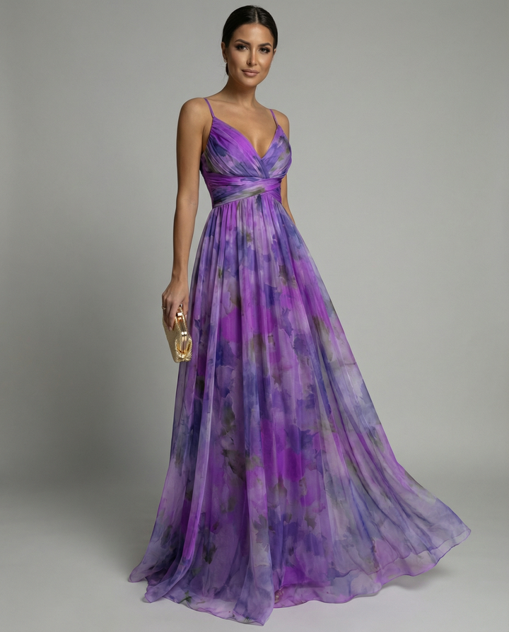 Avery - Elegant Floral Wedding Guest Dress