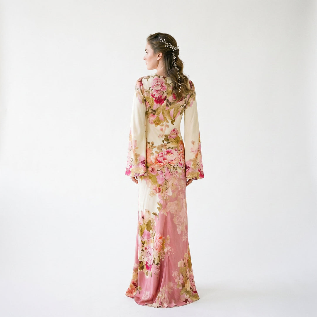 Arabella - Elegant Floral Evening Gown for Formal Events