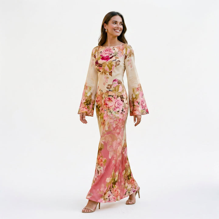 Arabella - Elegant Floral Evening Gown for Formal Events