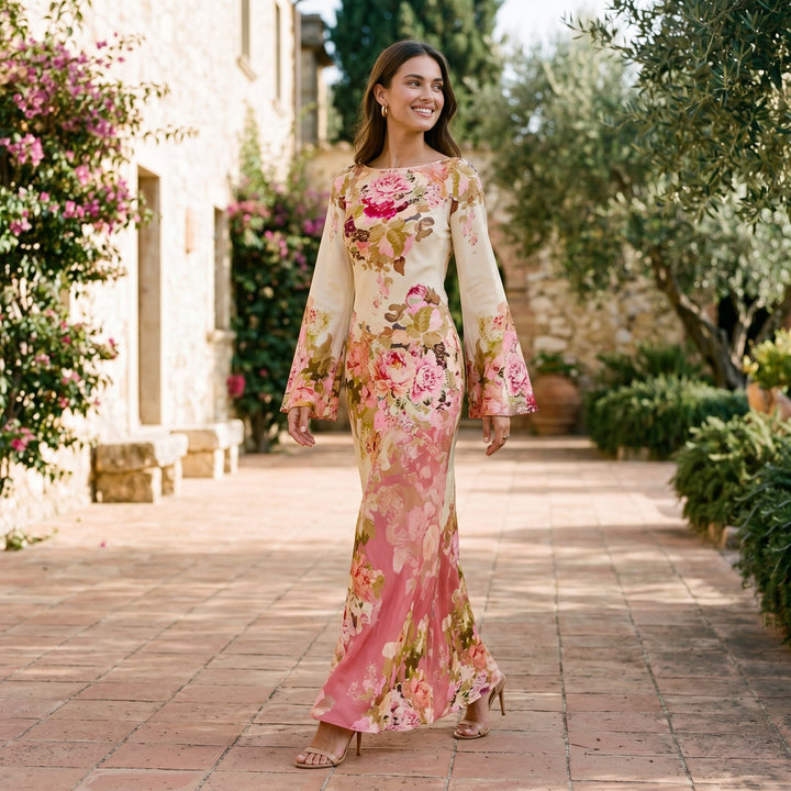 Arabella - Elegant Floral Evening Gown for Formal Events