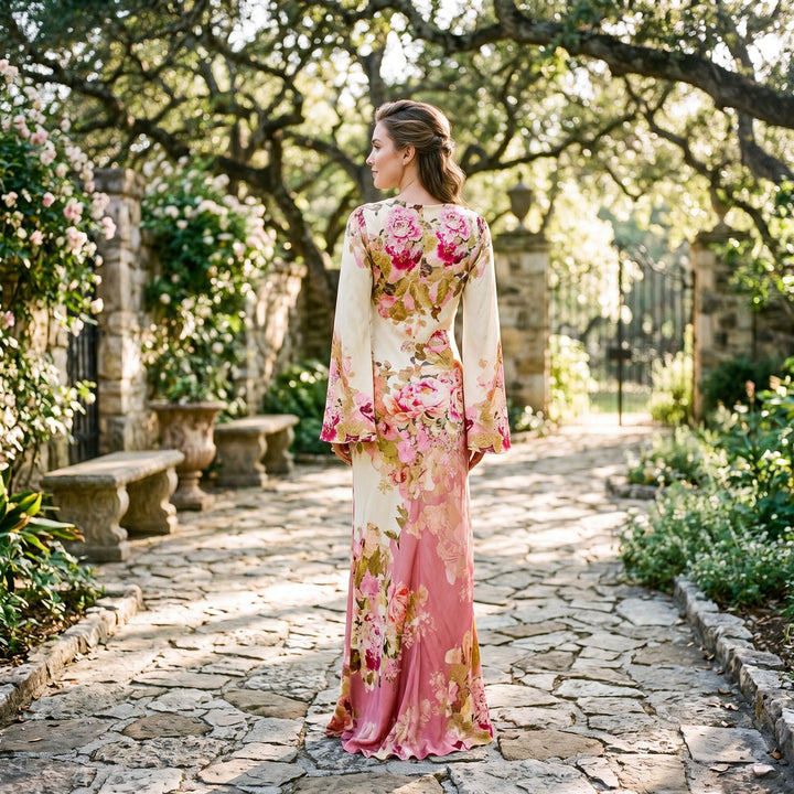 Arabella - Elegant Floral Evening Gown for Formal Events