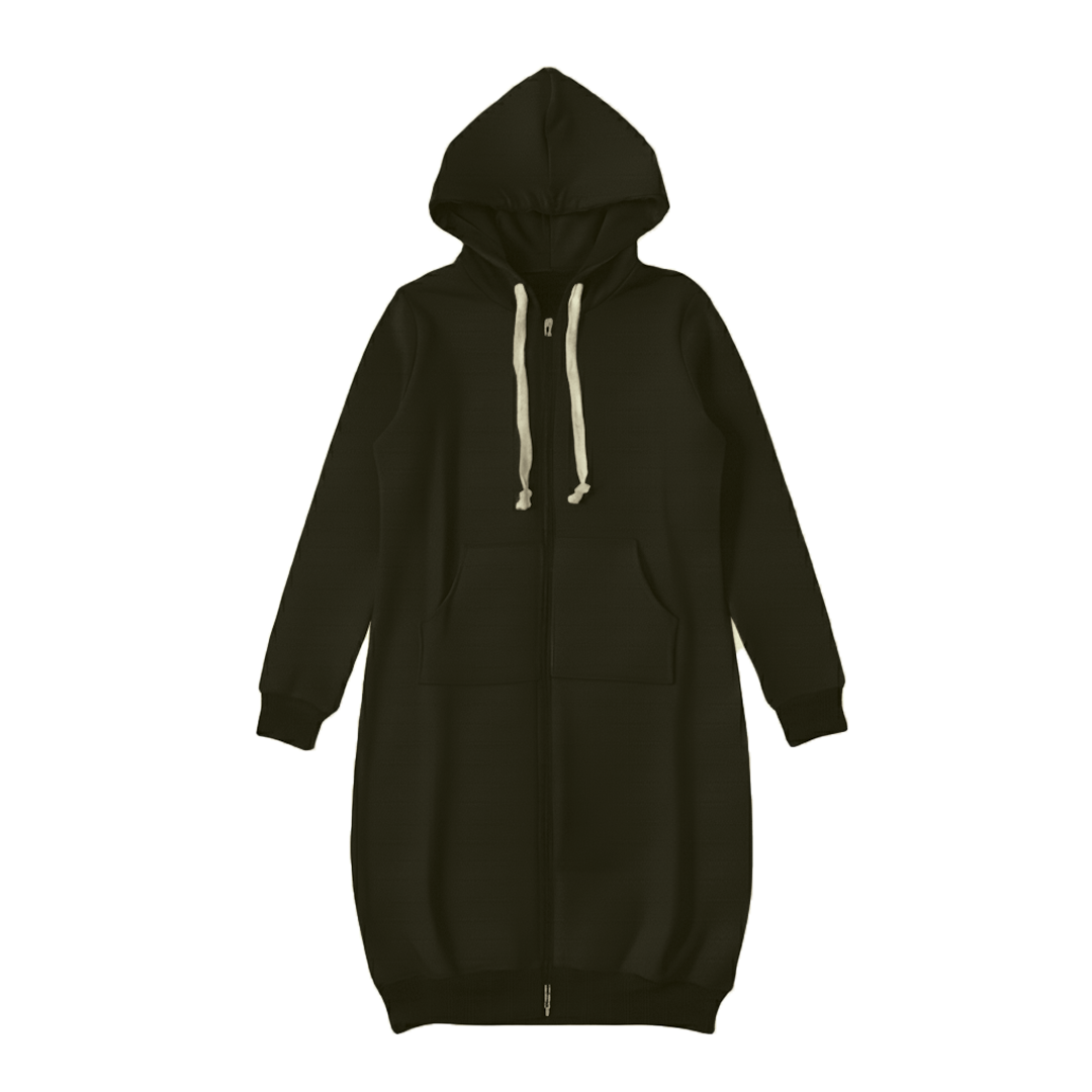 Cozy Longline Zip Hoodie for Everyday Style