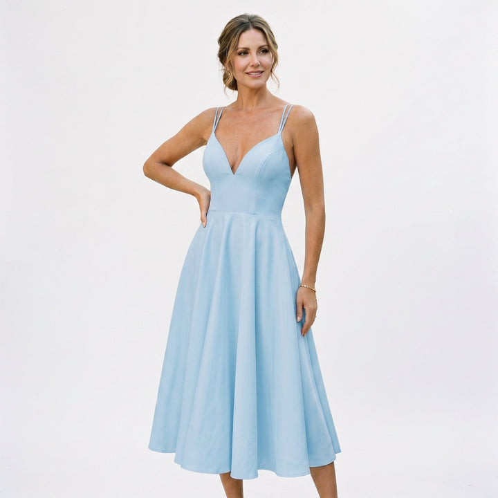 Athena - Elegant Midi Dress for Special Occasions