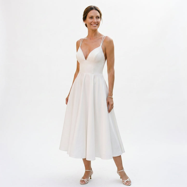 Athena - Elegant Midi Dress for Special Occasions