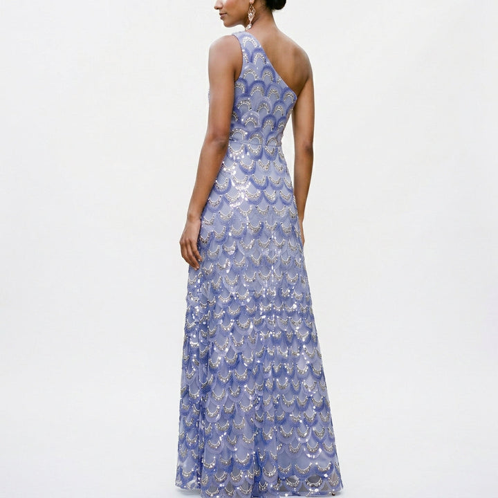 Elegant Sparkly Floral Evening Gown