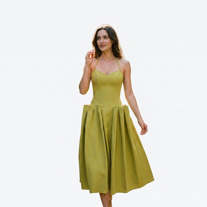 Elegant Summer Midi Dress for Wedding Guests