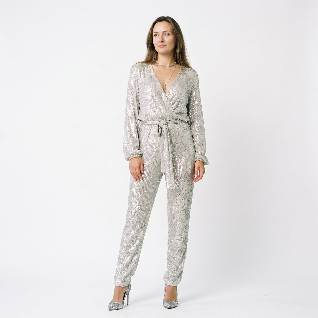 Elegant Black Sequin Jumpsuit for Women
