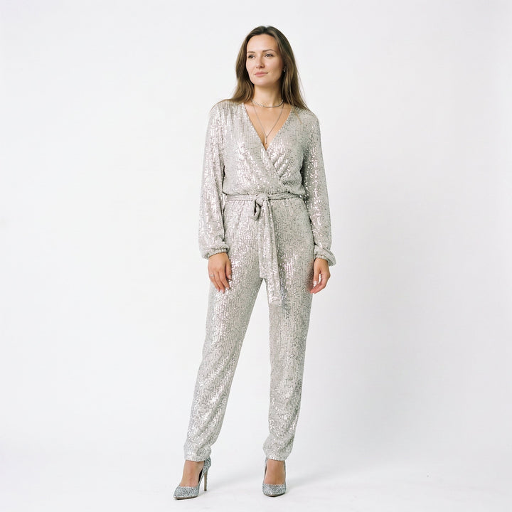 Elegant Black Sequin Jumpsuit for Women