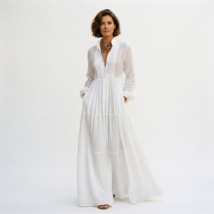 Aurora - Elegant Long Sleeve Maxi Dress for Women